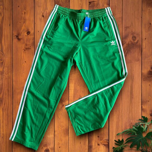 🤩NWT adidas original 3 stripe green track pants mens size XL L M - Picture 1 of 4